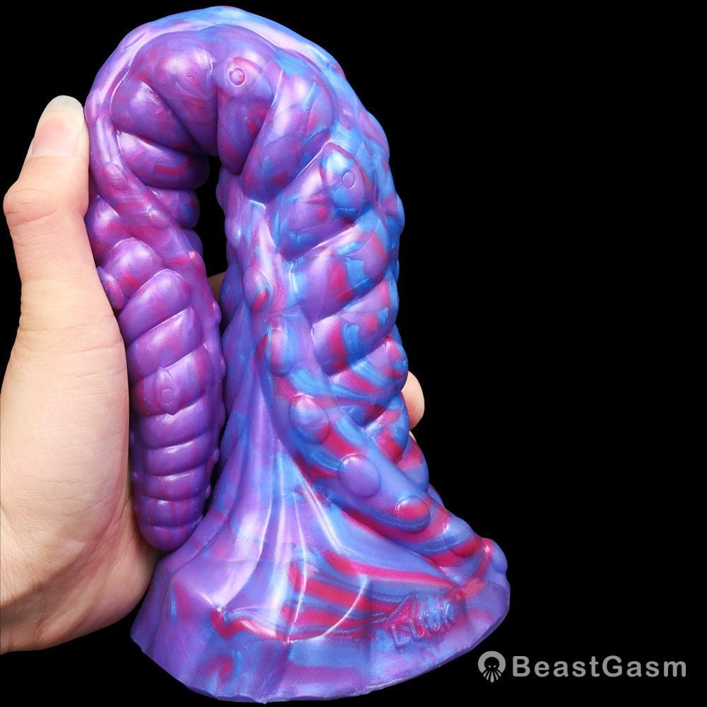 Alien Dragon Tentacle Dildo – Long, Textured, Suction Cup Base - BeastGasm