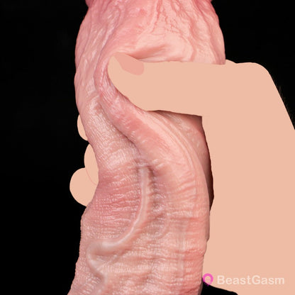 Realistic Flesh-Toned Suction Dildo – Dual-Layer Silicone Design - BeastGasm