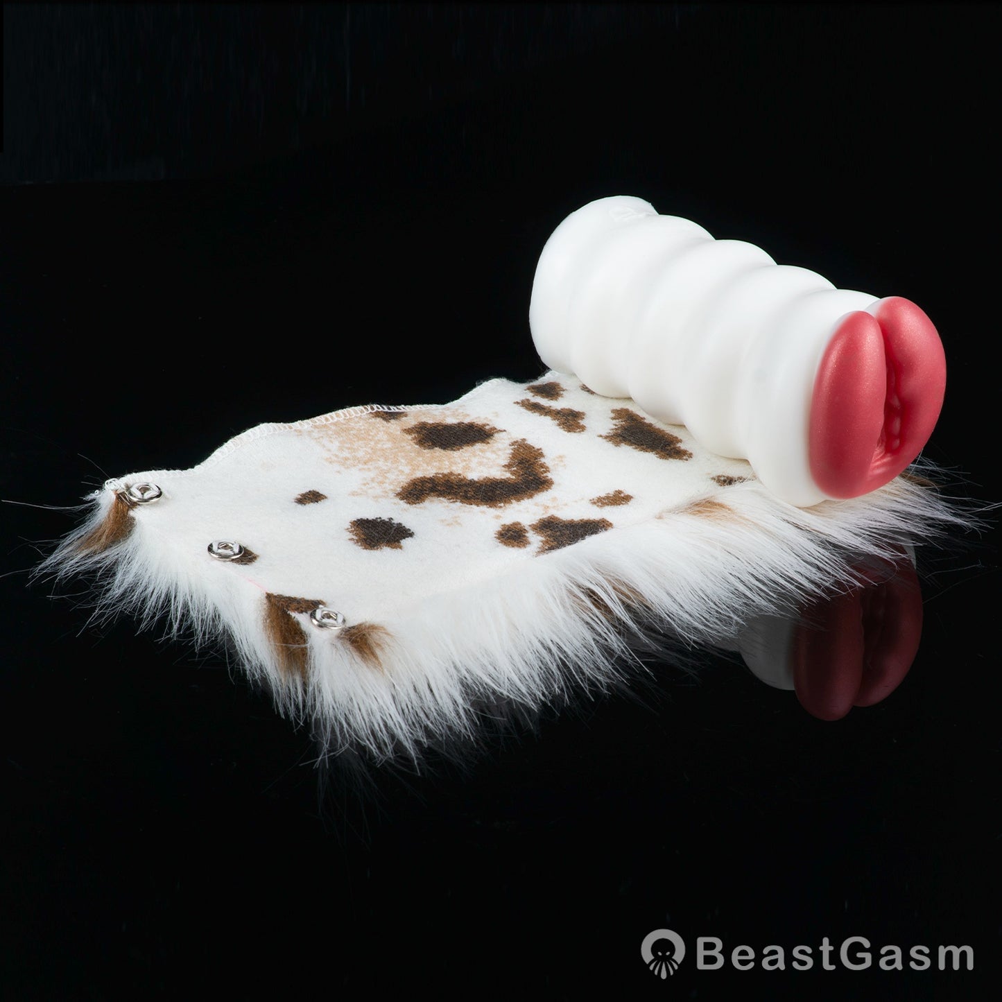 🐆 Snow Leopard Pocket Pussy | Detachable Fur Male Masturbator