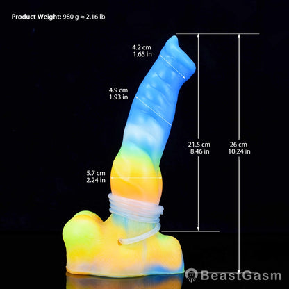 🐺 FENRIR Vibrating Wolf Dildo Glow Fantasy Toy