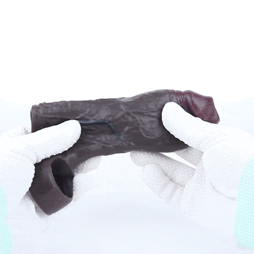 Obsidian Rift 👑 Open Crown Sleeve – Primal Textured Liquid Silicone