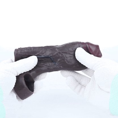 Obsidian Rift 👑 Open Crown Sleeve – Primal Textured Liquid Silicone