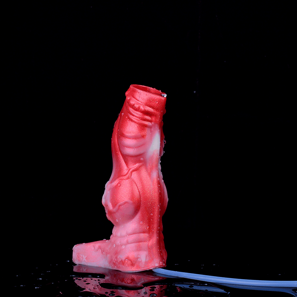 Emberroot Fantasy Cock Sleeve – Platinum Silicone & Squirting Fun - BeastGasm