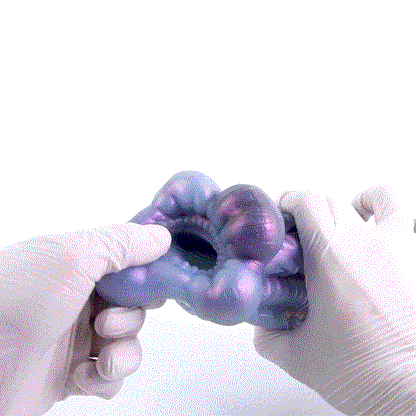 🦑 Alien Abyss Pocket Pussy – Iridescent Fantasy Silicone Stroker