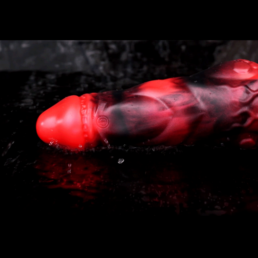 Herman Blood-Red Penis Extender – Scaled & Vibrating