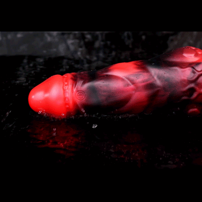 Herman Blood-Red Penis Extender – Scaled & Vibrating
