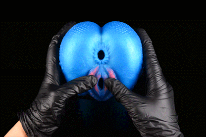 🌀 BeastGasm Blue Scale Predator Alien Torso Fantasy Pocket Pussy