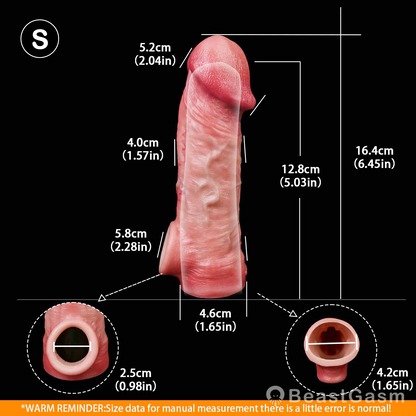 ⚔️ Realistic Cock Sleeve | Dual-Channel Stamina Lock Ring