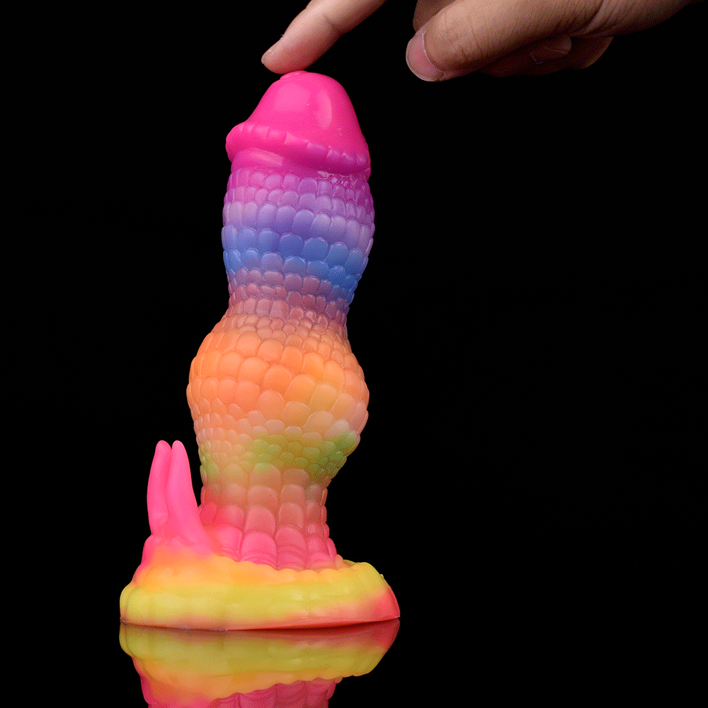 Rainbow Dragon Dildo – Qilin Fantasy Toy for Beginners - BeastGasm