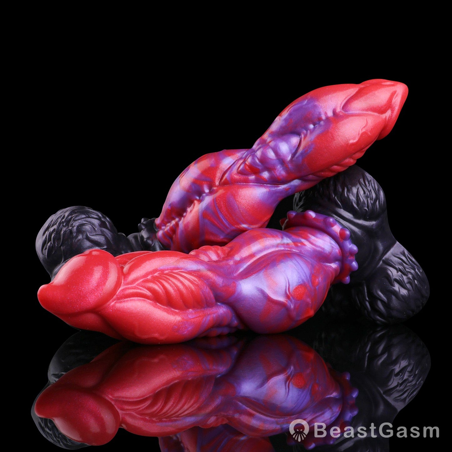 🐲 Shadow Dragon Fantasy Dog Dildo — Organic S-Curve Spine