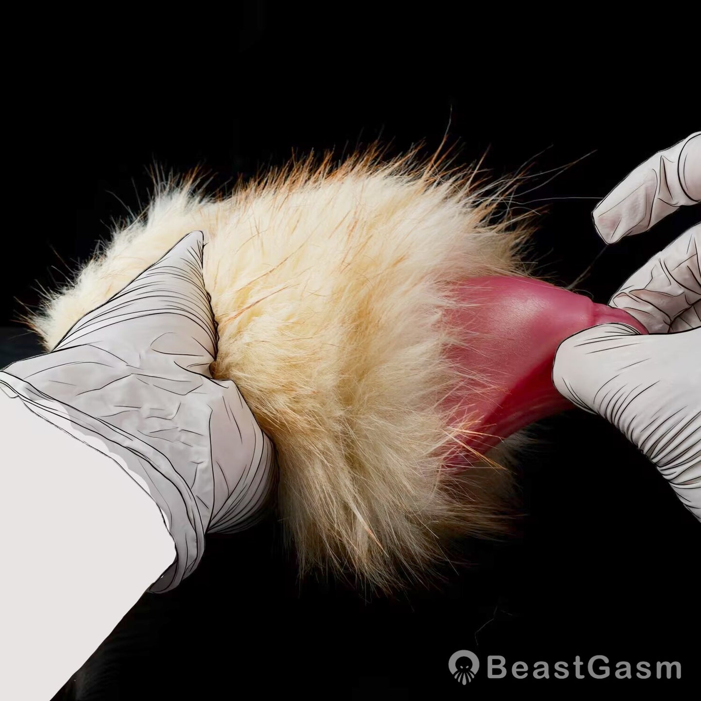 🦊 Fennec Fox Pocket Pussy | Removable Fur Male Masturbator