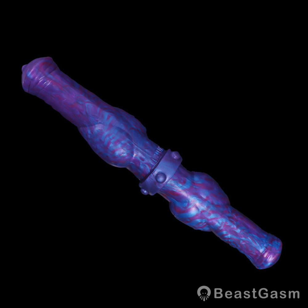 🦋 Velvet Swirl Liquid Silicone Fantasy Double Ended Dildo - BeastGasm