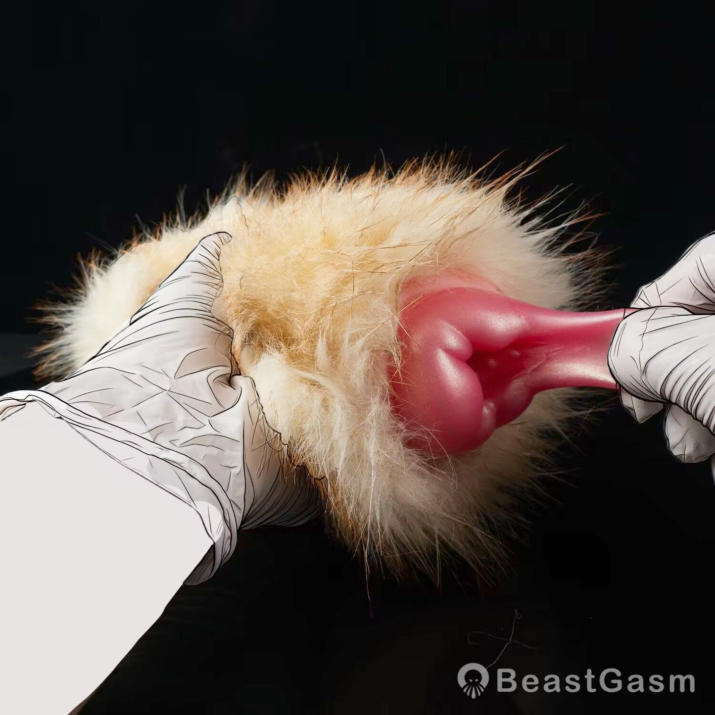 🐰 Lop Rabbit Furry Pocket Pussy | Snap-Off Plush Male Masturbator
