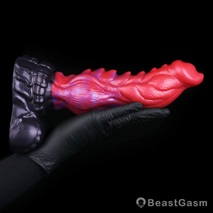 🐉 Flame Dragon Fantasy Dildo | Knotted Silicone Toy