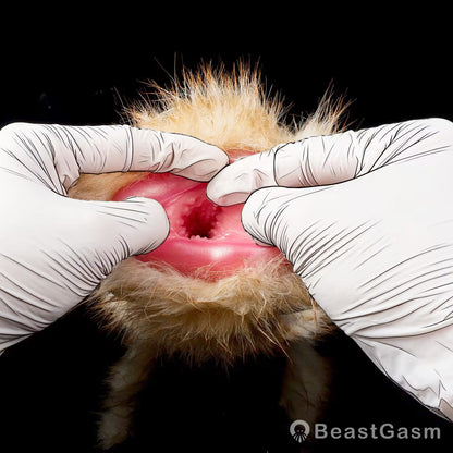 🐰 Lop Rabbit Furry Pocket Pussy | Snap-Off Plush Male Masturbator