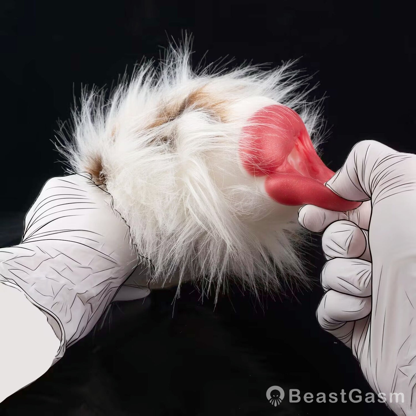 🐆 Snow Leopard Pocket Pussy | Detachable Fur Male Masturbator