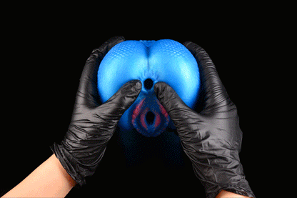 🌀 BeastGasm Blue Scale Predator Alien Torso Fantasy Pocket Pussy