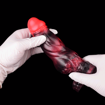 Herman Blood-Red Penis Extender – Scaled & Vibrating