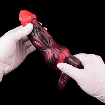Kert Dragon Cock Sleeve – Bold Red & Black Fantasy Toy