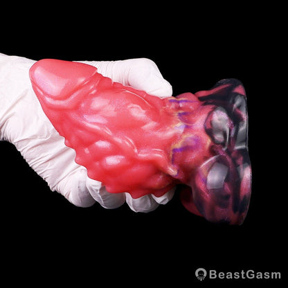 Tentacle Dildo Butt Plug – Blood-Red Alien Fantasy Anal Toy - BeastGasm