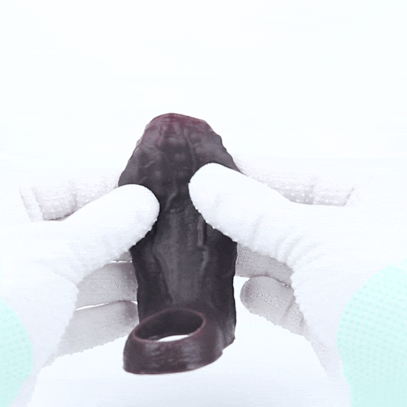 Open Tip Penis Sleeve ✨ Abyss Touch – Dotted Sensory Silicone