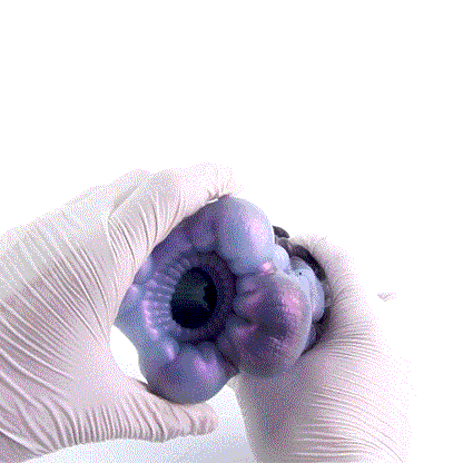 🦑 Alien Abyss Pocket Pussy – Iridescent Fantasy Silicone Stroker