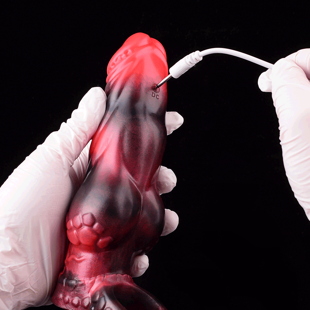 Herman Blood-Red Penis Extender – Scaled & Vibrating