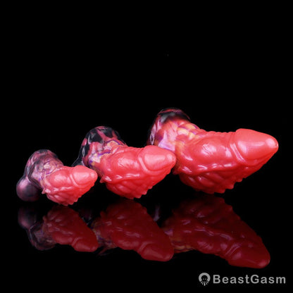 Tentacle Dildo Butt Plug – Blood-Red Alien Fantasy Anal Toy - BeastGasm