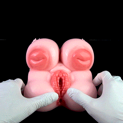 🧸 Chubby Bear-Girl Sex Doll Torso – Dual-Channel Silicone Toy