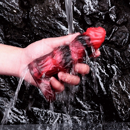 Blood-Red Fantasy Vibrating Cock Sleeve – Deep Pleasure