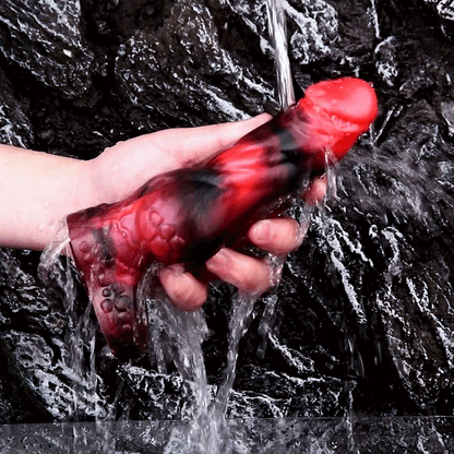 Herman Blood-Red Penis Extender – Scaled & Vibrating