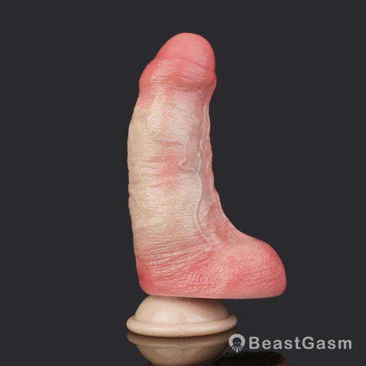 6.5 Inch Lifelike Dildo with Veins – Titan Silicone Dildo - BeastGasm