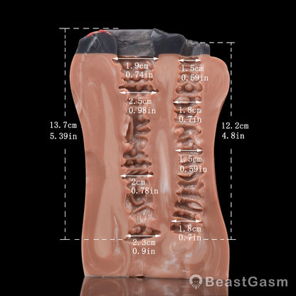 Draft Pony Horse Stroker – Dual-Entry Platinum Silicone Masturbator