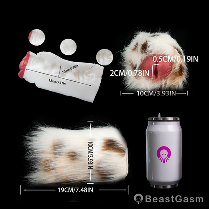 🐶 Dalmatian Fur Pocket Pussy | Removable Plush Male Masturbator