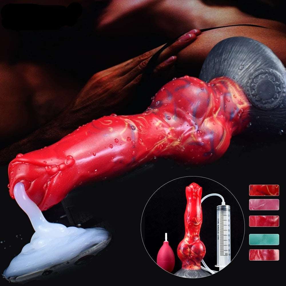 🐕 8 - Inch Erebus - Squirting Canine Dildo, Ejaculating Dog Knot - BeastGasm