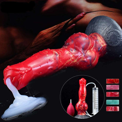 🐕 8 - Inch Erebus - Squirting Canine Dildo, Ejaculating Dog Knot - BeastGasm