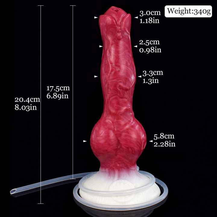 🐕 8 - Inch Erebus - Squirting Canine Dildo, Ejaculating Dog Knot - BeastGasm
