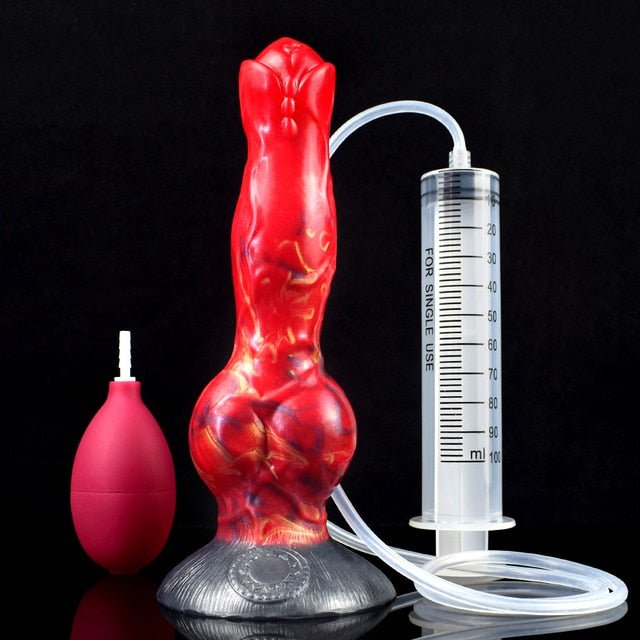 🐕 8 - Inch Erebus - Squirting Canine Dildo, Ejaculating Dog Knot - BeastGasm