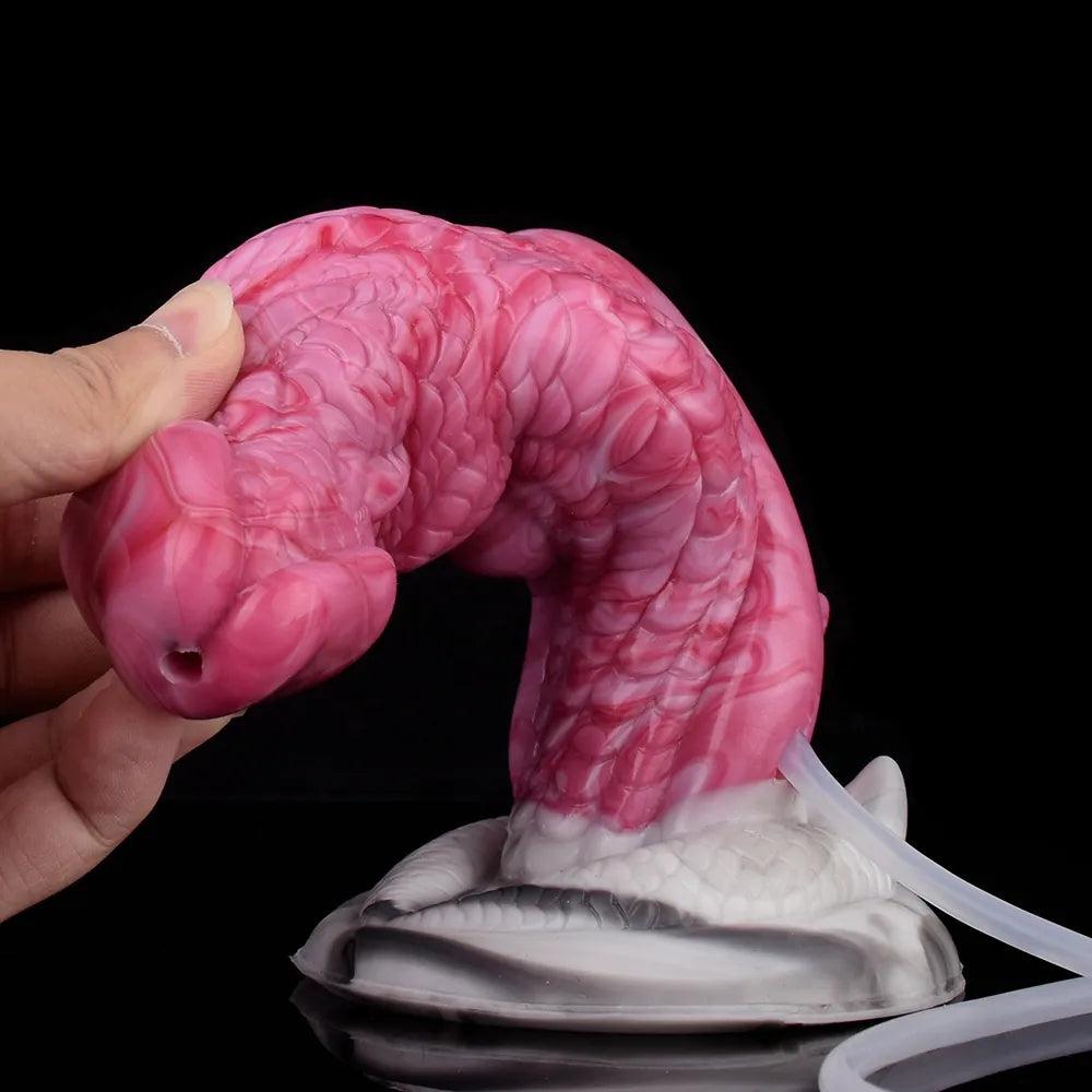 8 - Inch Fantasy Ejaculating Dildo – Dragon Knot, Waterproof - BeastGasm