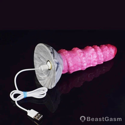 🐙 8 - Inch Pythius Ribbed Octopus Vibrator – Fantasy Butt Plug with Vibration - BeastGasm