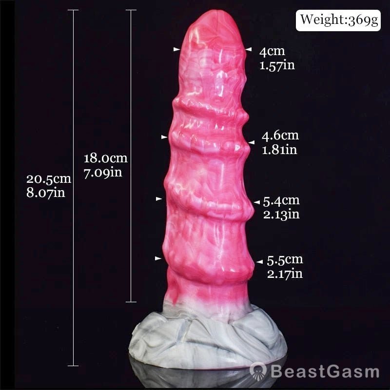 🐙 8 - Inch Pythius Ribbed Octopus Vibrator – Fantasy Butt Plug with Vibration - BeastGasm