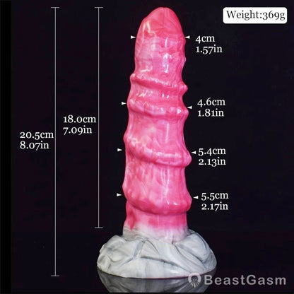 🐙 8 - Inch Pythius Ribbed Octopus Vibrator – Fantasy Butt Plug with Vibration - BeastGasm