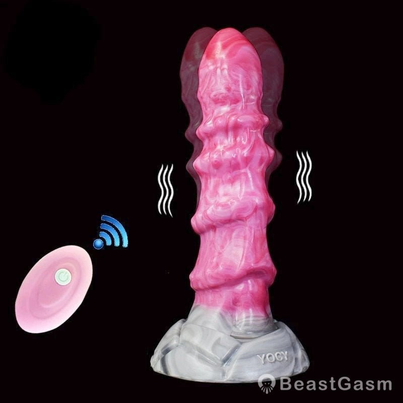 🐙 8 - Inch Pythius Ribbed Octopus Vibrator – Fantasy Butt Plug with Vibration - BeastGasm
