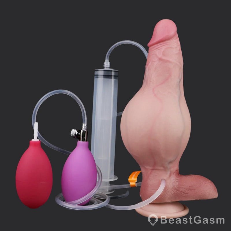8” Inflatable Fantasy Dildo with Cumshot – The Warrior Rises - BeastGasm