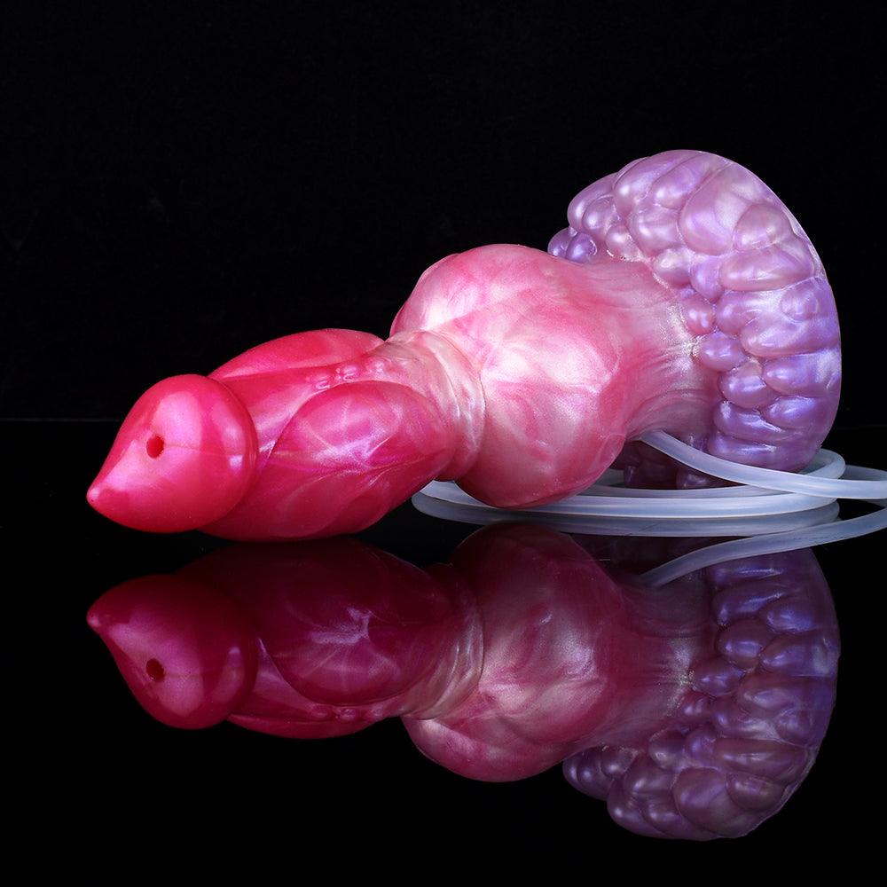 8” Knotted Ejaculating Dog Dildo with Suction Cup – Dowkat - BeastGasm