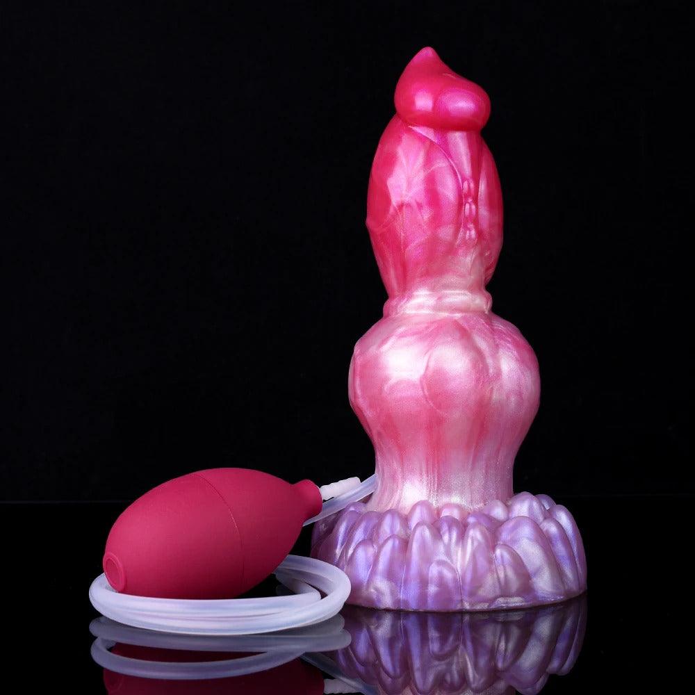 8” Knotted Ejaculating Dog Dildo with Suction Cup – Dowkat - BeastGasm