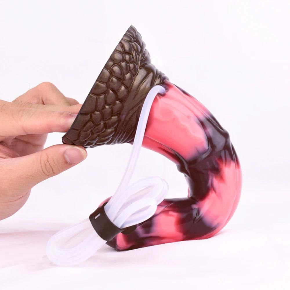 🐎 8.4 - Inch Flitter, Curve Ejaculating Horse Dildo - BeastGasm