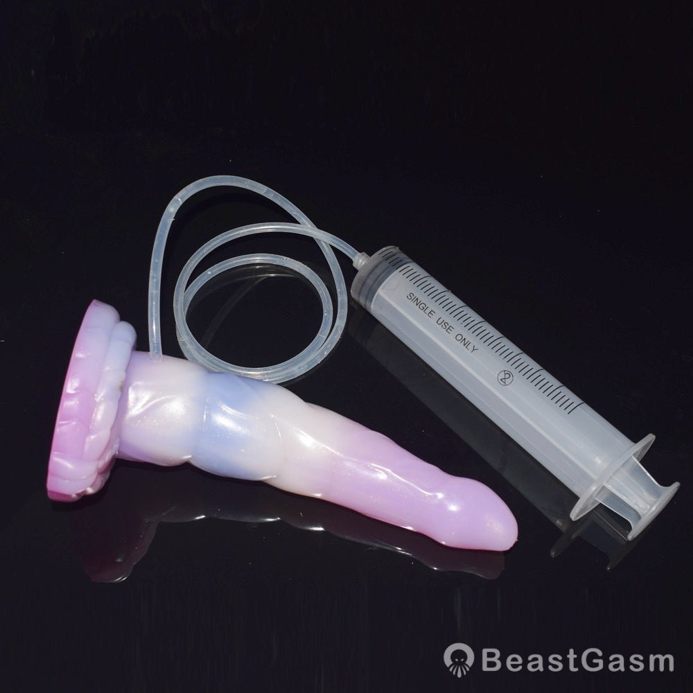 🐾 8.4 - Inch Juno - Glowing Ejaculating Dog Dildo for Wild Fantasy Play - BeastGasm