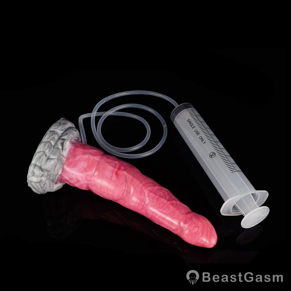 🐾 8.4 - Inch Juno - Glowing Ejaculating Dog Dildo for Wild Fantasy Play - BeastGasm