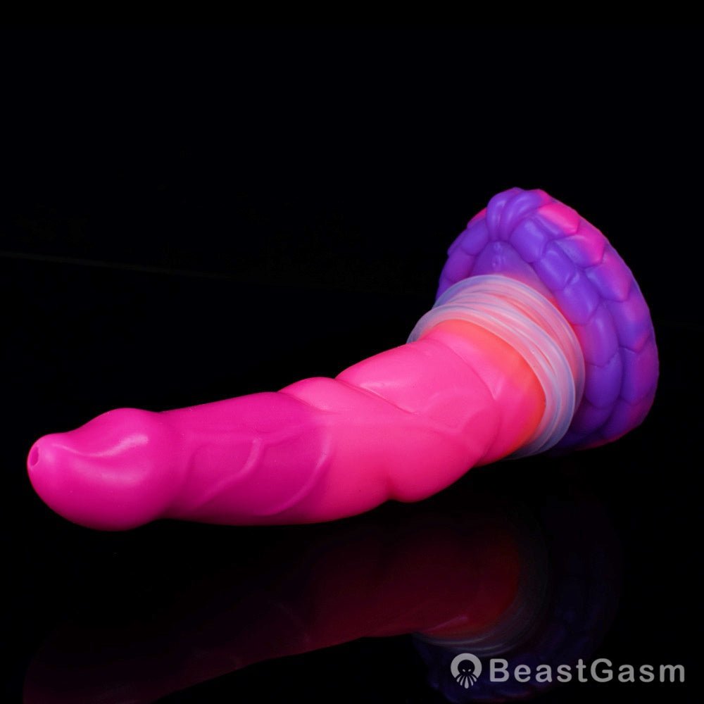 🐾 8.4 - Inch Juno - Glowing Ejaculating Dog Dildo for Wild Fantasy Play - BeastGasm
